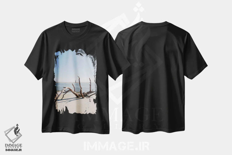 تیشرت مشکی طرح دار جزیره سالیوان XIII، مدیوم اثر بثانی یانگ | فروشگاه ایماژ