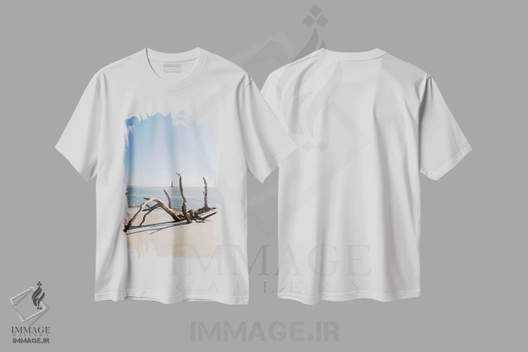 تیشرت سفید طرح دار جزیره سالیوان XIII، مدیوم اثر بثانی یانگ | immage.ir