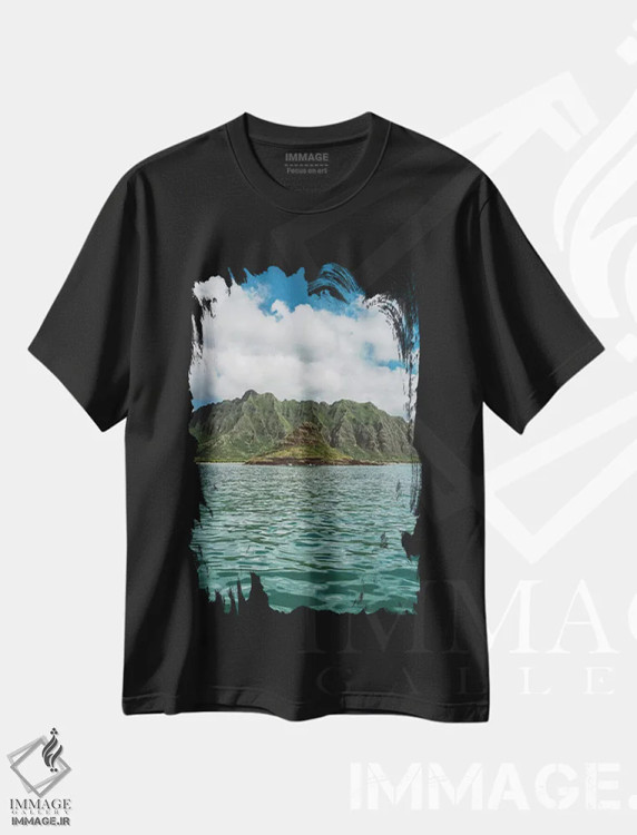 تیشرت مشکی طرح دار مکولیئی II، مدیوم اثر بثانی یانگ | فروشگاه ایماژ