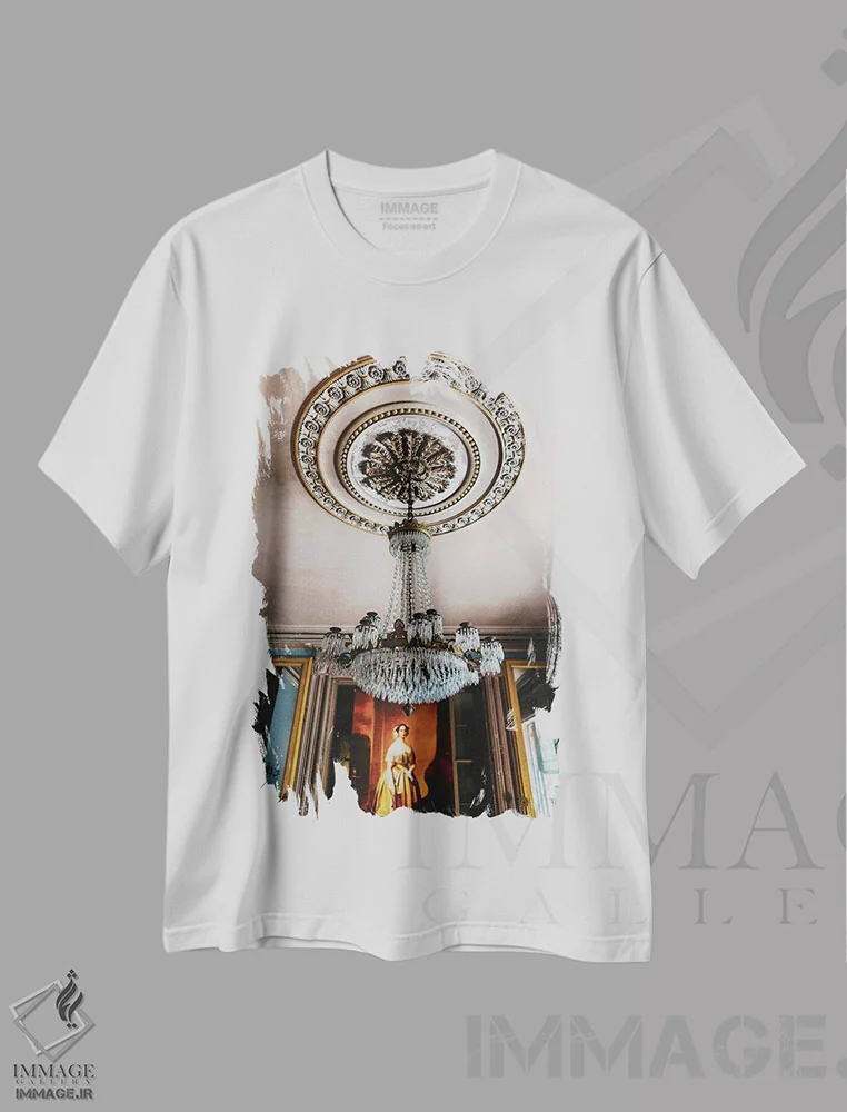 تیشرت سفید طرح دار لوستر چارلستون VI، مدیوم اثر بثانی یانگ | immage.ir