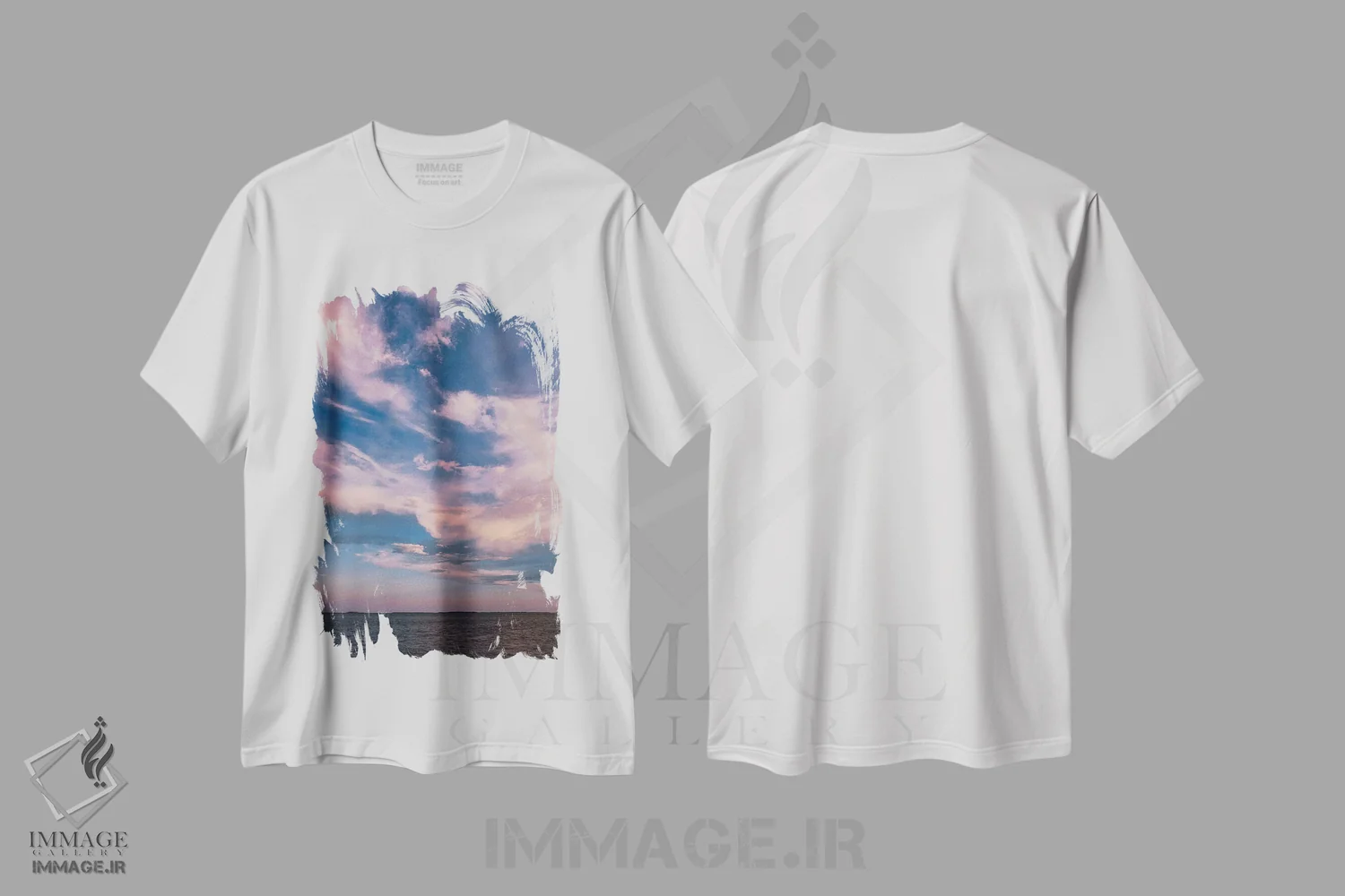 تیشرت سفید طرح دار غروب چارلستون IX، مدیوم اثر بثانی یانگ | فروشگاه ایماژ