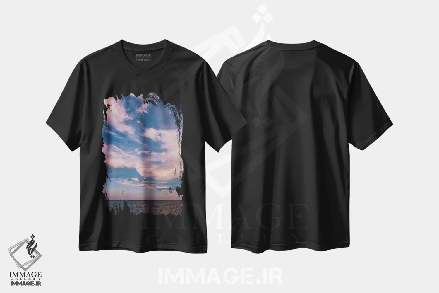 تیشرت مشکی طرح دار غروب چارلستون IX، مدیوم اثر بثانی یانگ | immage.ir
