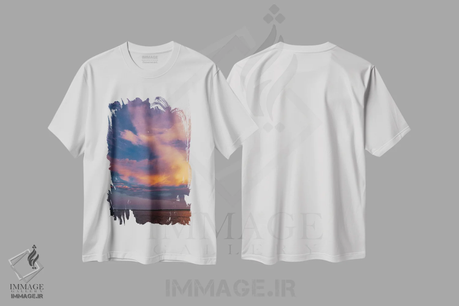 تیشرت سفید طرح دار غروب چارلستون X، مدیوم اثر بثانی یانگ | immage.ir