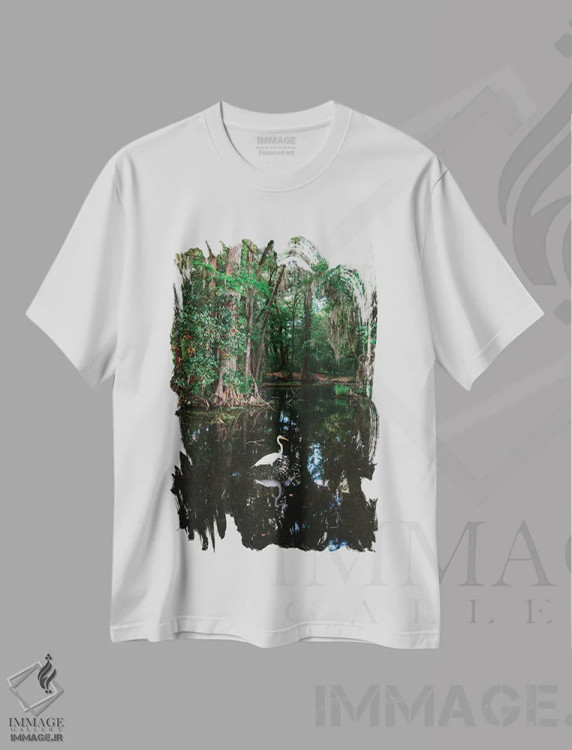 تیشرت سفید طرح دار باغ مگنولیا چارلستون VI، مدیوم اثر بثانی یانگ | immage.ir