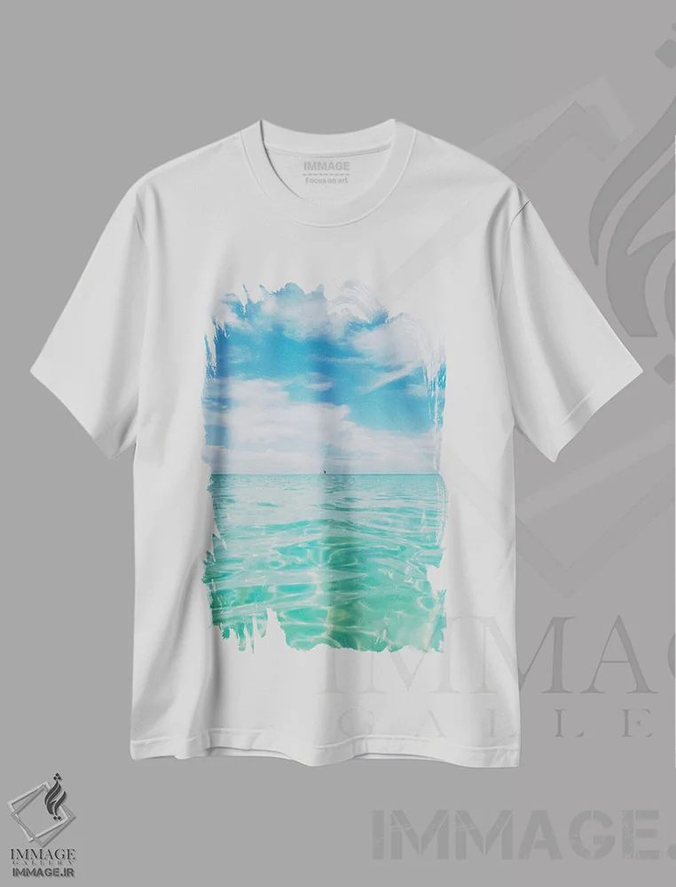 تیشرت سفید طرح دار آب فلوریدا V، مدیوم اثر بثانی یانگ | immage.ir