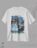 تیشرت سفید طرح دار نخل های هاوایی VI، مدیوم اثر بثانی یانگ | immage.ir