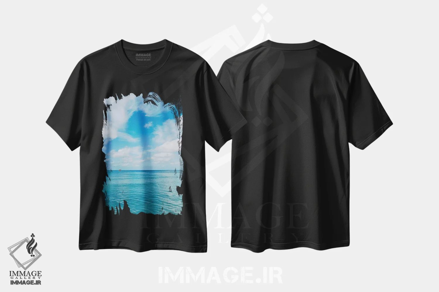 تیشرت مشکی طرح دار منظره اقیانوس فلوریدا III، مدیوم اثر بثانی یانگ | immage.ir