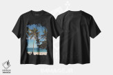 تیشرت مشکی طرح دار نخل های هاوایی VI، مدیوم اثر بثانی یانگ | فروشگاه ایماژ
