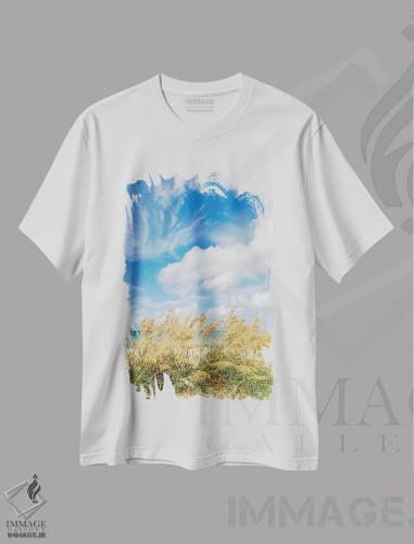 تیشرت سفید طرح دار ساحل سنت پیت III، مدیوم اثر بثانی یانگ | فروشگاه ایماژ