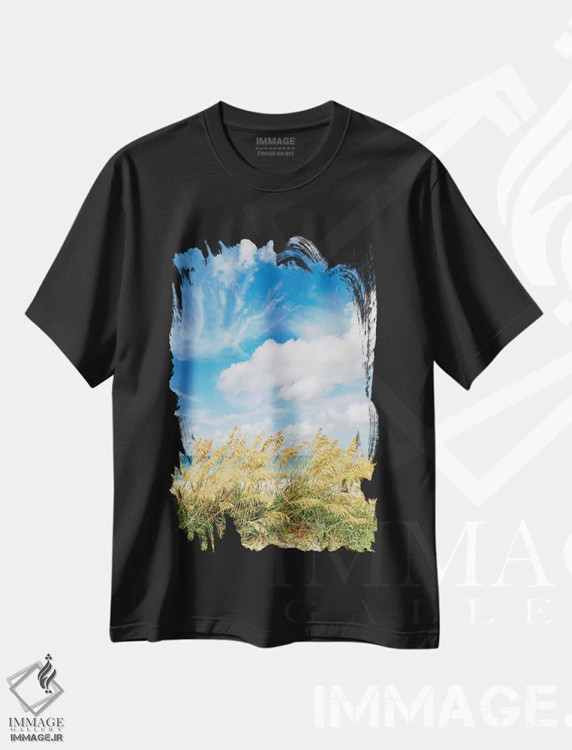 تیشرت مشکی طرح دار ساحل سنت پیت III، مدیوم اثر بثانی یانگ | immage.ir