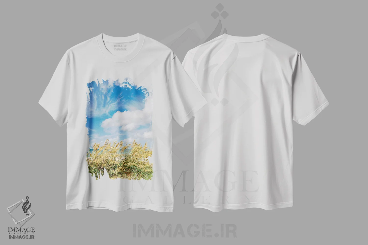 تیشرت سفید طرح دار ساحل سنت پیت III، مدیوم اثر بثانی یانگ | فروشگاه ایماژ