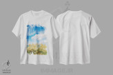 تیشرت سفید طرح دار ساحل سنت پیت III، مدیوم اثر بثانی یانگ | فروشگاه ایماژ