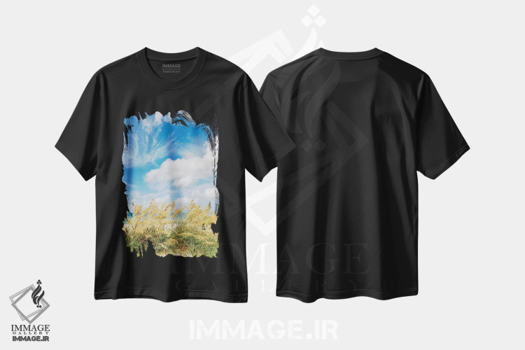 تیشرت مشکی طرح دار ساحل سنت پیت III، مدیوم اثر بثانی یانگ | immage.ir