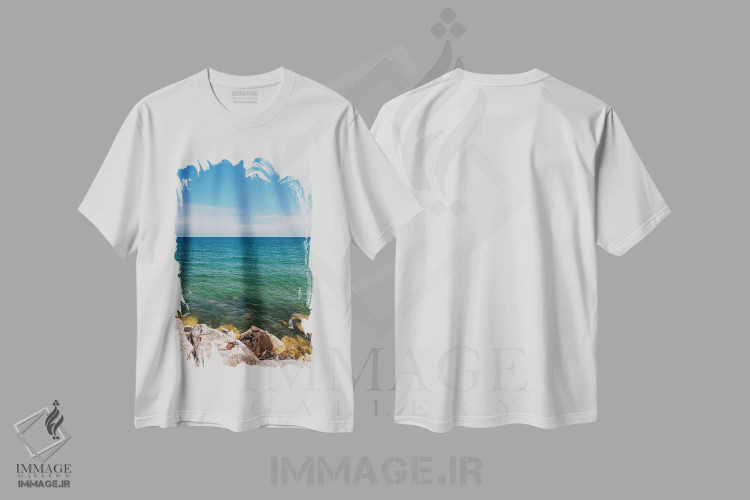 تیشرت سفید طرح دار دریاچه میشیگان، مدیوم اثر بثانی یانگ | فروشگاه ایماژ