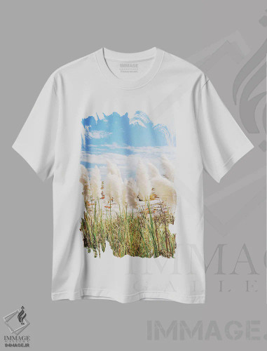 تیشرت سفید طرح دار روز ساحلی کالیفرنیا III، مدیوم اثر بثانی یانگ | فروشگاه ایماژ