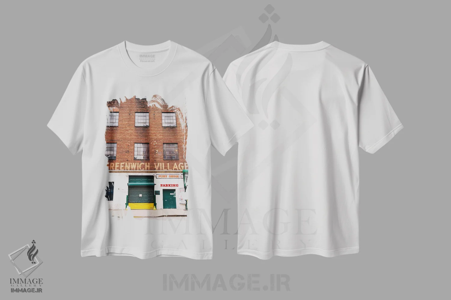تیشرت سفید طرح دار پارکینگ گرینویچ ویلج، مدیوم اثر بثانی یانگ | immage.ir