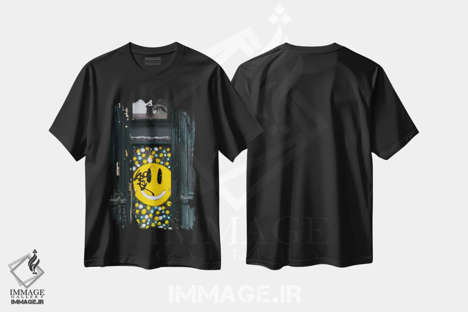 تیشرت مشکی طرح دار بروکلین شاد، مدیوم اثر بثانی یانگ | immage.ir