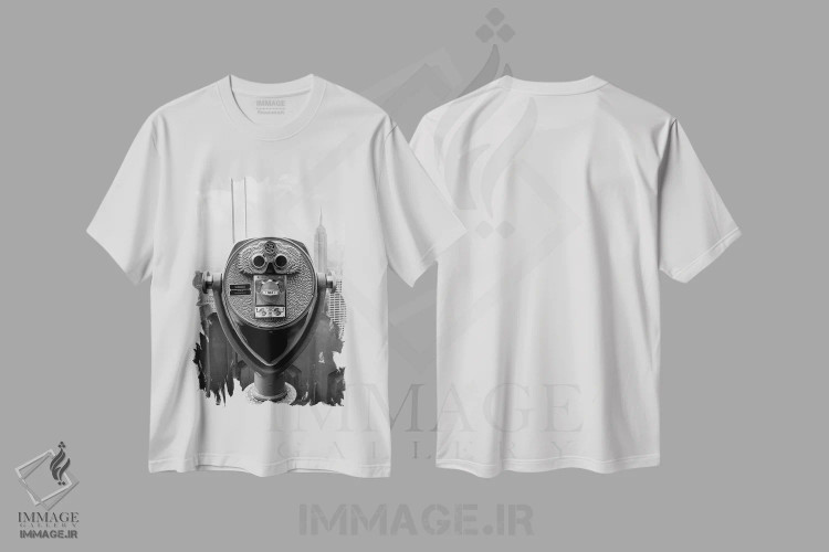 تیشرت سفید طرح دار حالت روحی نیویورک هشت، عکاسی سیاه و سفید اثر بثانی یانگ | immage.ir