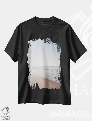 تیشرت مشکی طرح دار موج سواری کالیفرنیا چهار، مدیوم اثر بثانی یانگ | فروشگاه ایماژ