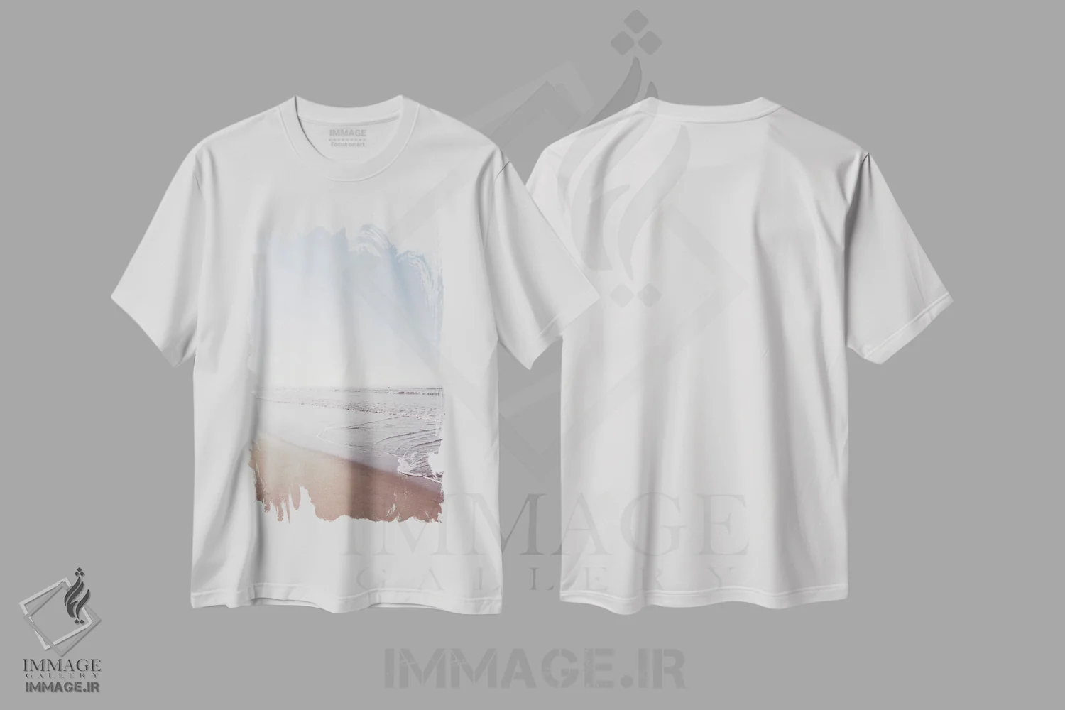 تیشرت سفید طرح دار موج سواری کالیفرنیا چهار، مدیوم اثر بثانی یانگ | immage.ir