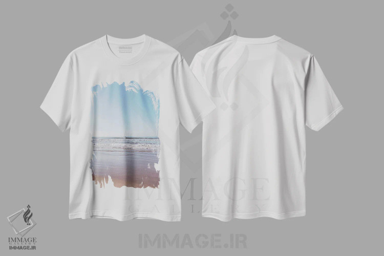 تیشرت سفید طرح دار موج سواری کالیفرنیا پنج، مدیوم اثر بثانی یانگ | فروشگاه ایماژ