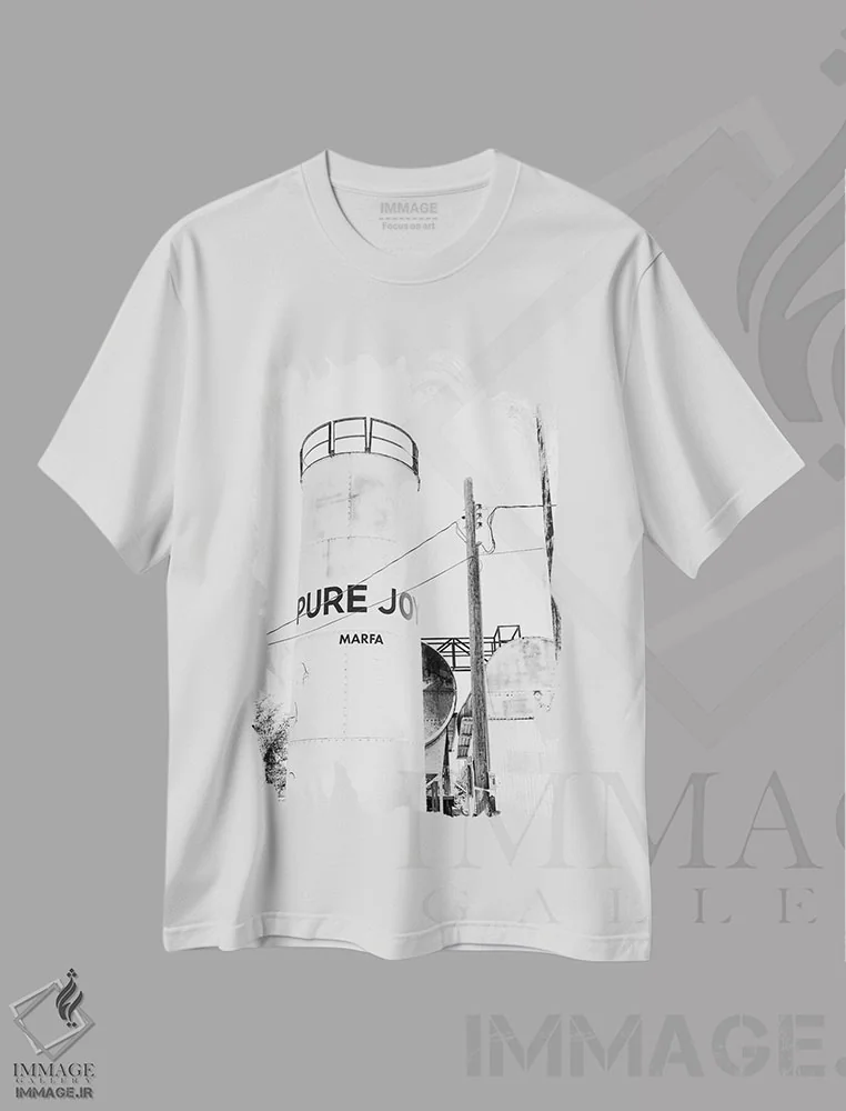 تیشرت سفید طرح دار شادی خالص مارفا، مدیوم اثر بثانی یانگ | immage.ir