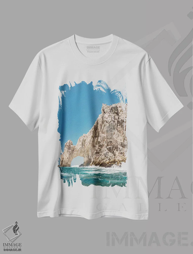 تیشرت سفید طرح دار طاق کابو سن لوکاس دو، مدیوم اثر بثانی یانگ | immage.ir