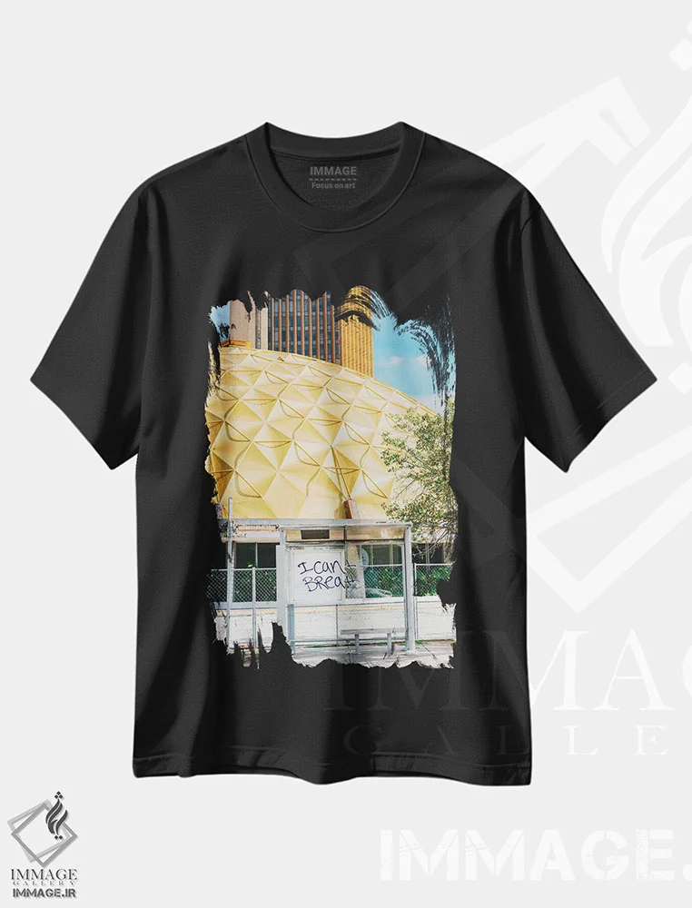 تیشرت مشکی طرح دار جان سیاهان مهم است سه، مدیوم اثر بثانی یانگ | فروشگاه ایماژ