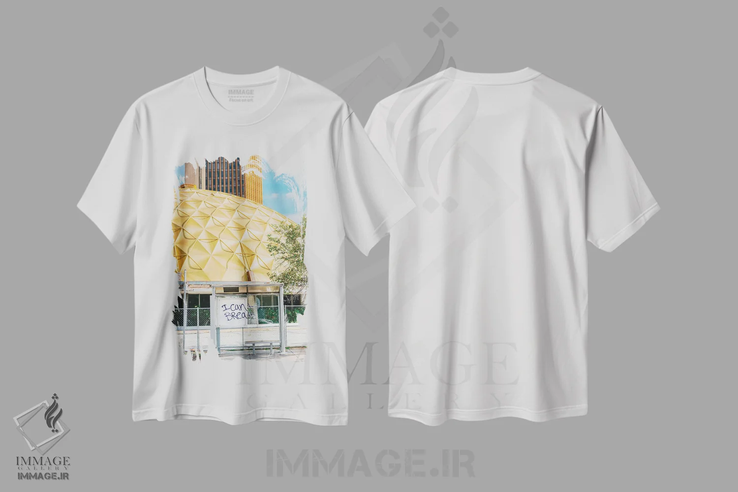 تیشرت سفید طرح دار جان سیاهان مهم است سه، مدیوم اثر بثانی یانگ | immage.ir