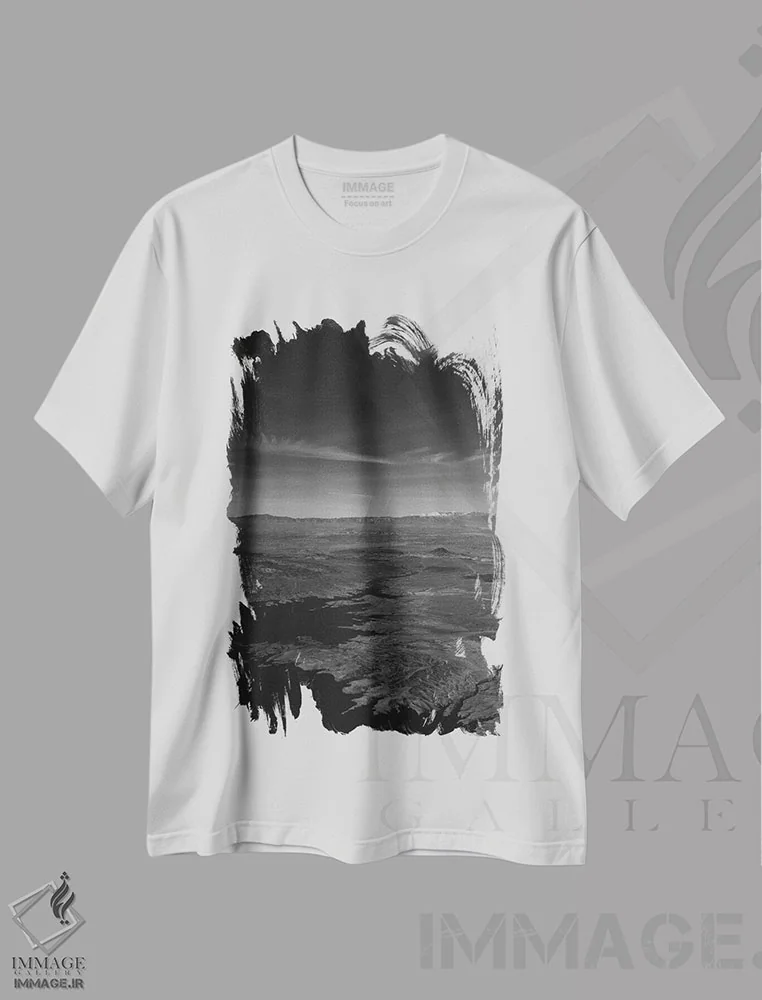 تیشرت سفید طرح دار بر فراز لاس وگاس دو، مدیوم اثر بثانی یانگ | فروشگاه ایماژ