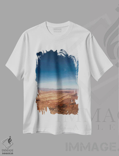 تیشرت سفید طرح دار بر فراز نوادا چهار، مدیوم اثر بثانی یانگ | فروشگاه ایماژ