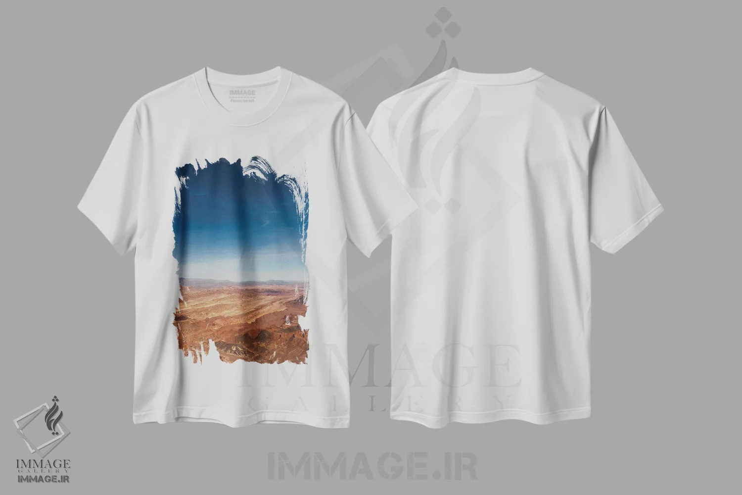 تیشرت سفید طرح دار بر فراز نوادا چهار، مدیوم اثر بثانی یانگ | فروشگاه ایماژ