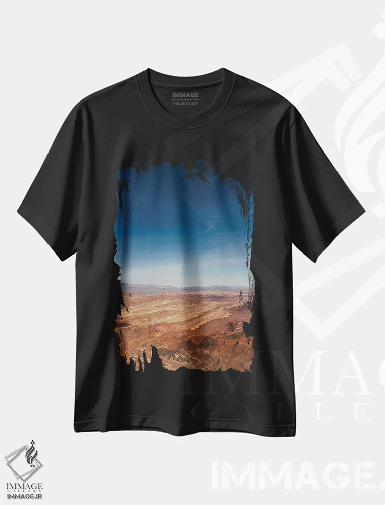 تیشرت مشکی طرح دار بر فراز نوادا چهار، مدیوم اثر بثانی یانگ | immage.ir