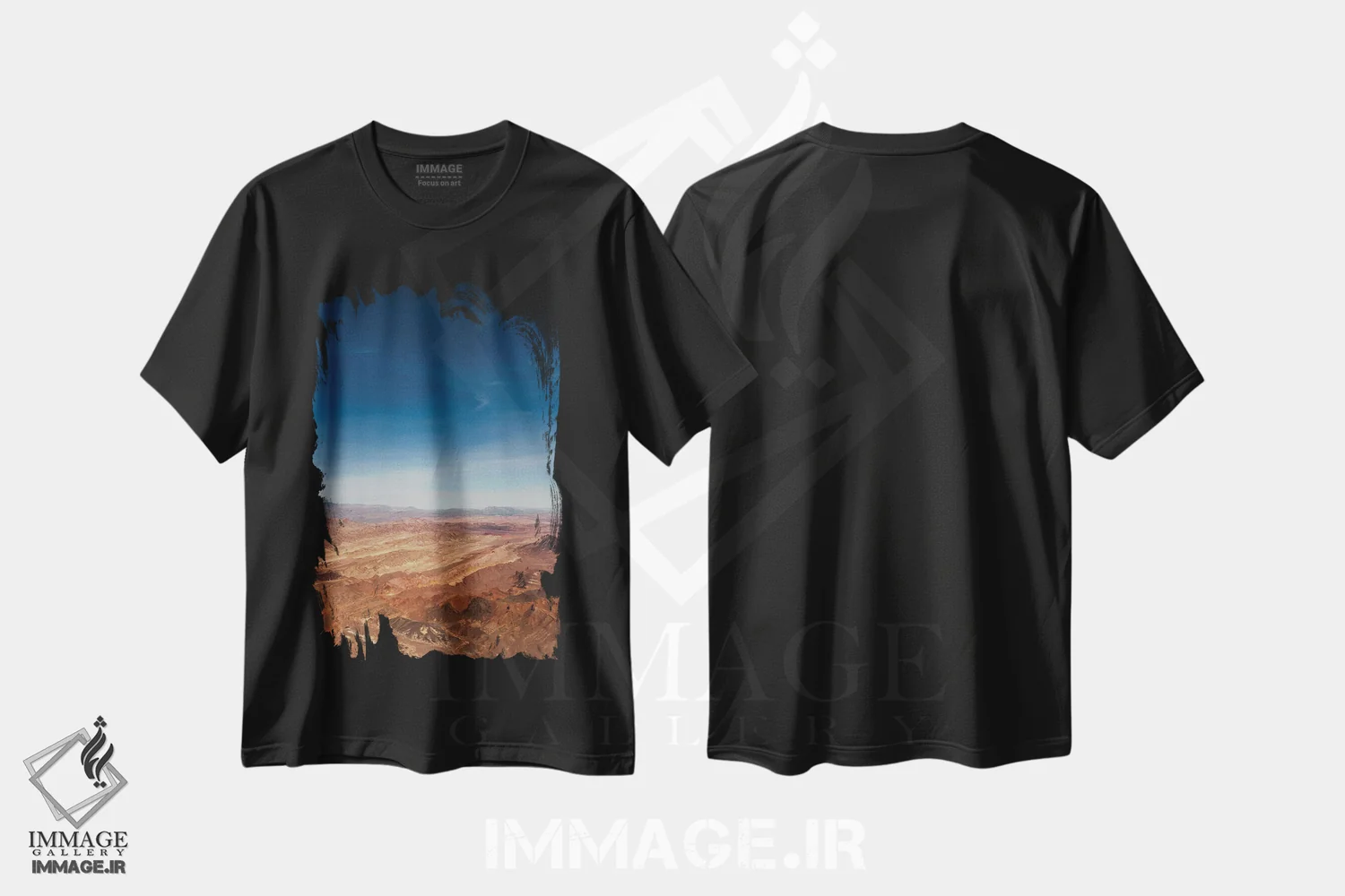 تیشرت مشکی طرح دار بر فراز نوادا چهار، مدیوم اثر بثانی یانگ | immage.ir