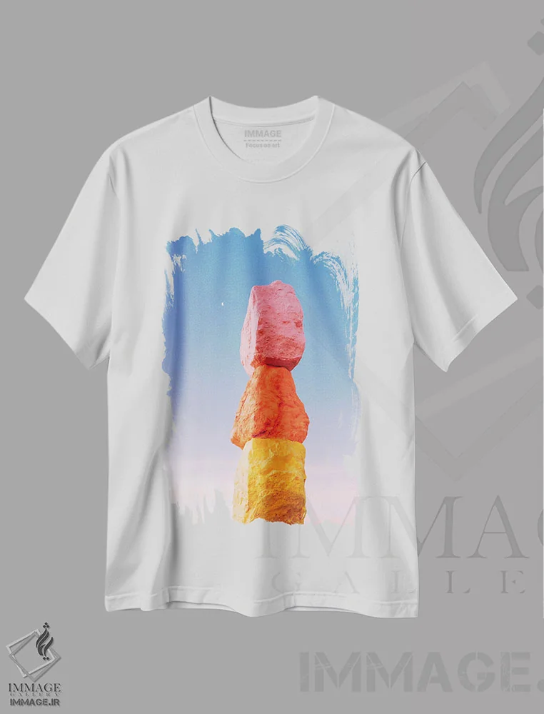 تیشرت سفید طرح دار ماه هفت کوه جادویی شش، مدیوم اثر بثانی یانگ | فروشگاه ایماژ