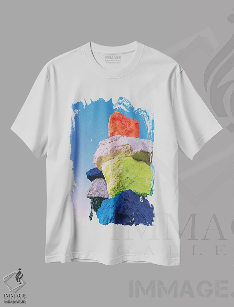 تیشرت سفید طرح دار ماه هفت کوه جادویی پنج، مدیوم اثر بثانی یانگ | immage.ir