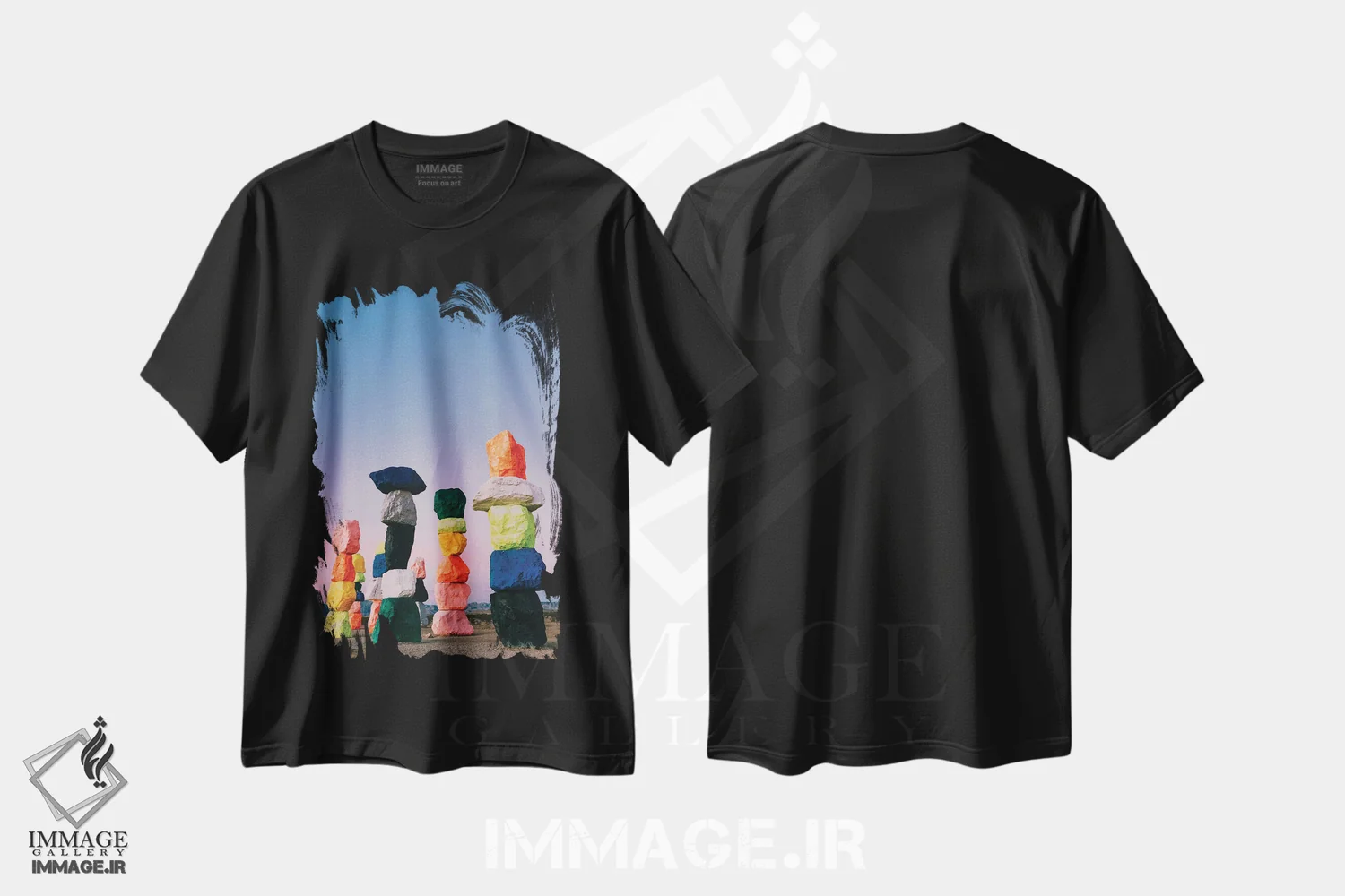 تیشرت مشکی طرح دار طلوع هفت کوه جادویی دو، مدیوم اثر بثانی یانگ | immage.ir