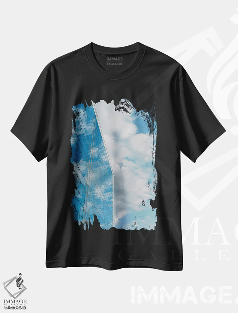 تیشرت مشکی طرح دار آبی بارسلونا دو، مدیوم اثر بثانی یانگ | فروشگاه ایماژ