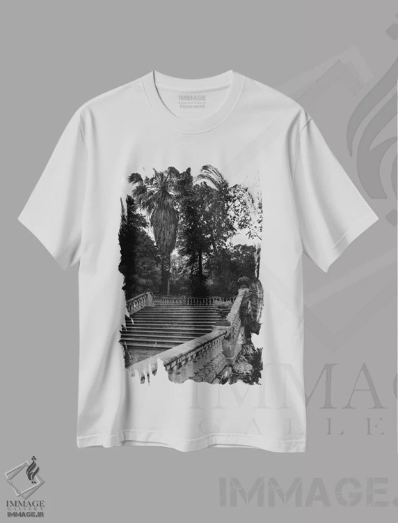 تیشرت سفید طرح دار پارک سیوتادیا، مدیوم اثر بثانی یانگ | immage.ir