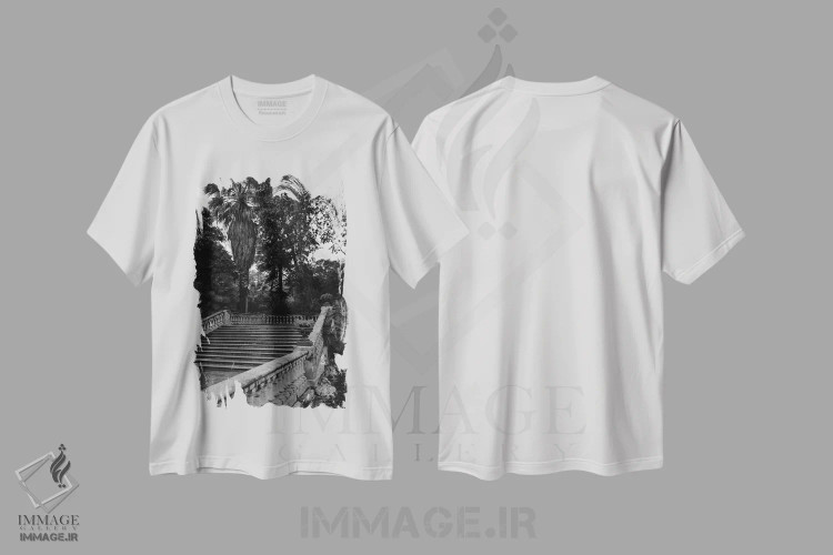 تیشرت سفید طرح دار پارک سیوتادیا، مدیوم اثر بثانی یانگ | immage.ir