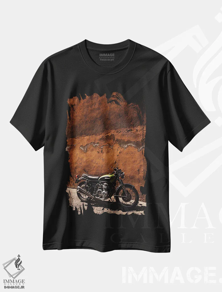 تیشرت مشکی طرح دار جادهٔ رومی پنج، مدیوم اثر بثانی یانگ | فروشگاه ایماژ