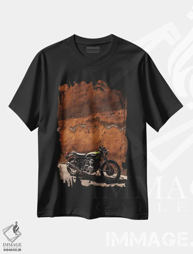 تیشرت مشکی طرح دار جادهٔ رومی پنج، مدیوم اثر بثانی یانگ | فروشگاه ایماژ