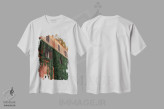 تیشرت سفید طرح دار معماری رومی نه، مدیوم اثر بثانی یانگ | فروشگاه ایماژ