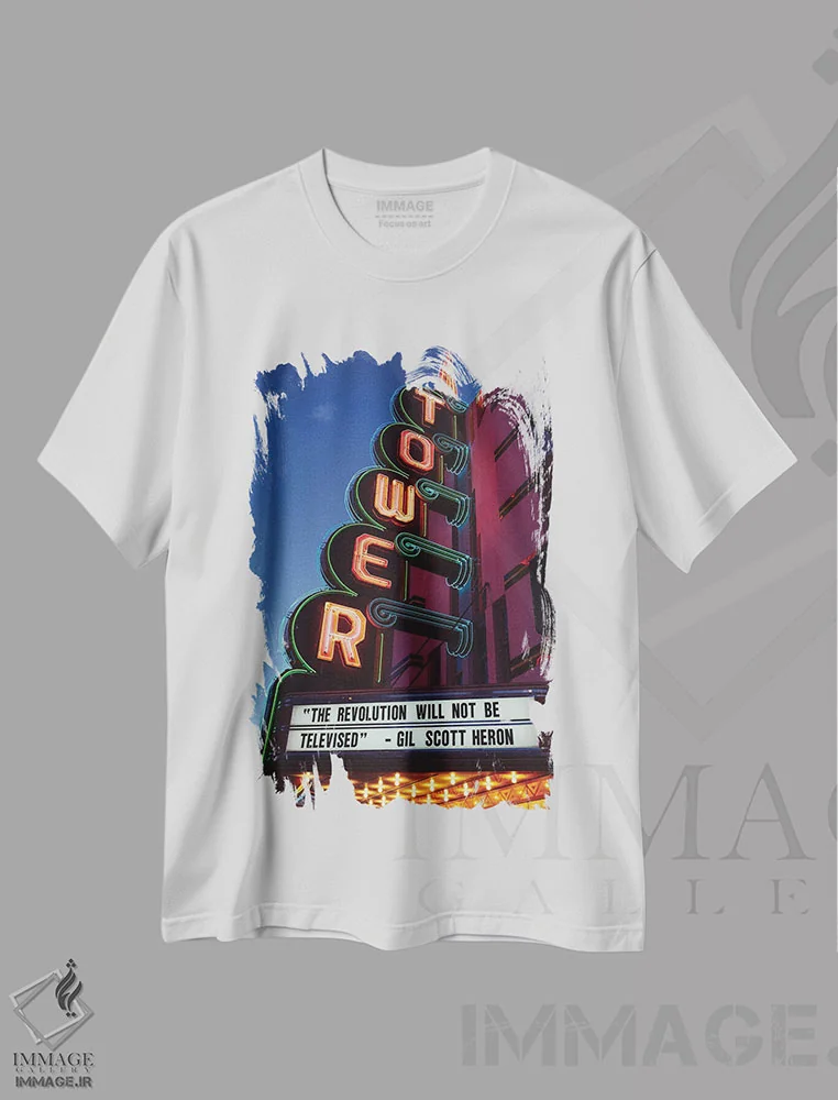 تیشرت سفید طرح دار جان سیاهان مهم است پنج، مدیوم اثر بثانی یانگ | immage.ir