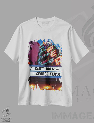 تیشرت سفید طرح دار جان سیاهان مهم است شش، مدیوم اثر بثانی یانگ | فروشگاه ایماژ