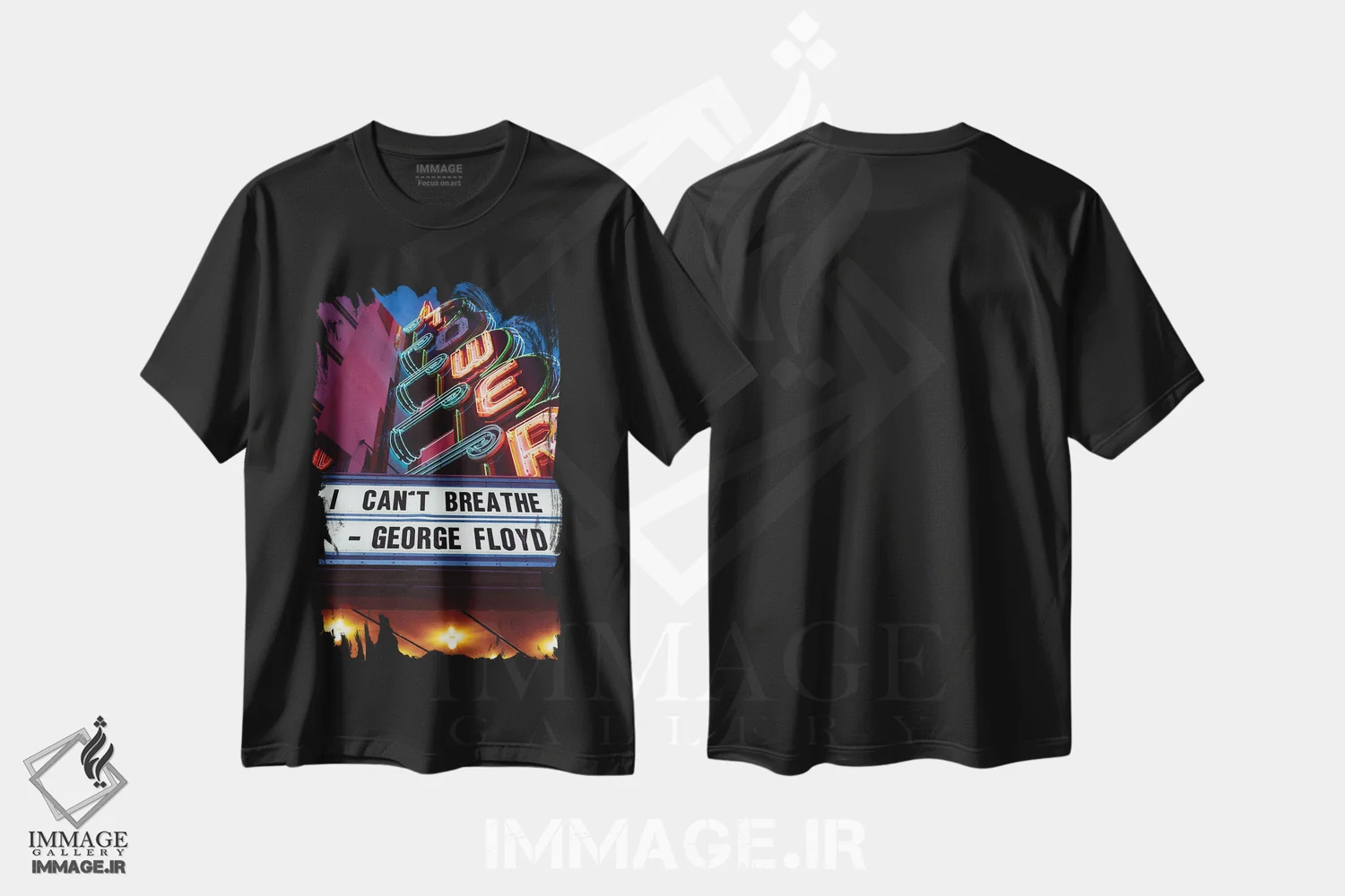 تیشرت مشکی طرح دار جان سیاهان مهم است شش، مدیوم اثر بثانی یانگ | immage.ir