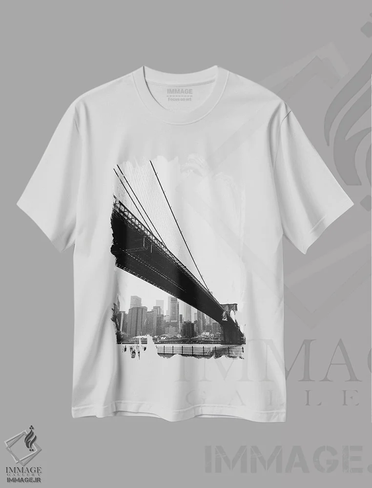 تیشرت سفید طرح دار نمای بروکلین دو، مدیوم اثر بثانی یانگ | فروشگاه ایماژ