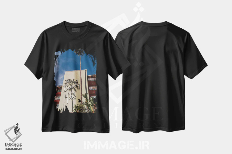تیشرت مشکی طرح دار بورلی هیلز، مدیوم اثر بثانی یانگ | immage.ir