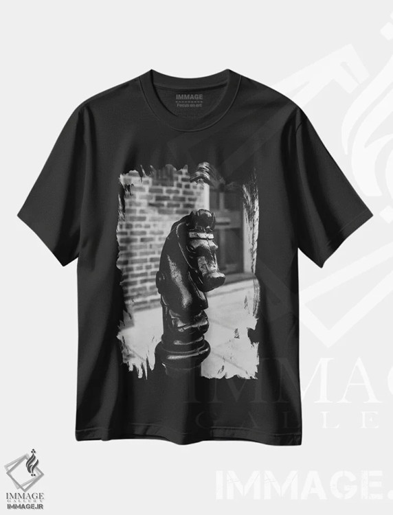 تیشرت مشکی طرح دار اسب نیواورلئان، مدیوم اثر بثانی یانگ | immage.ir