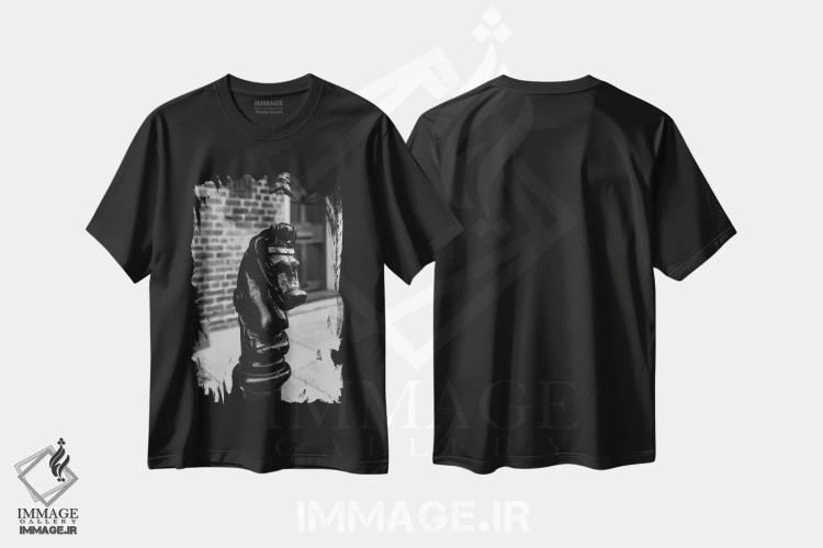 تیشرت مشکی طرح دار اسب نیواورلئان، مدیوم اثر بثانی یانگ | immage.ir